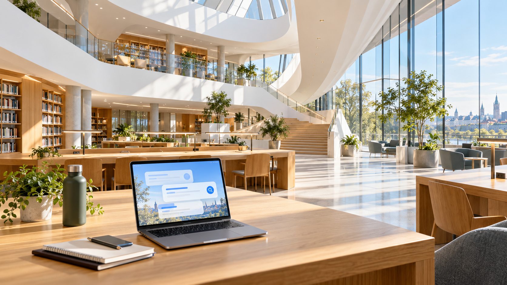 University environment illustration